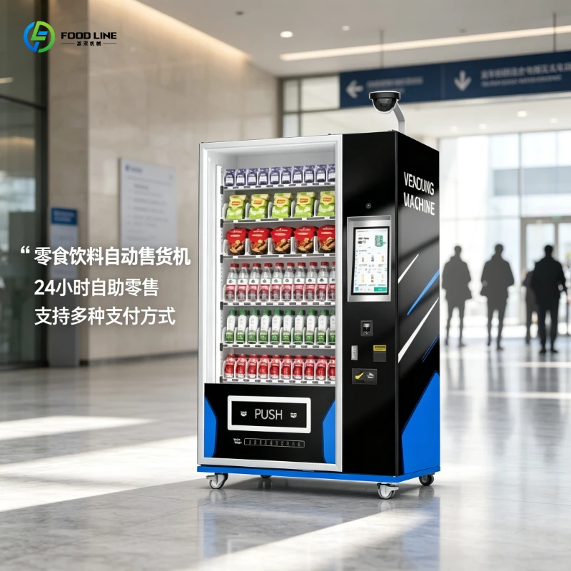 Vending Machine Combo Snack Drink Cashless Remote Management for Office Retail Store