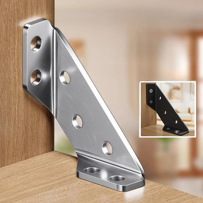 40PCS Stainless Steel Multi-functional Corner Code 90-degree Right-angle Cabinet Reinforcement Accessory Three-sided Fixator