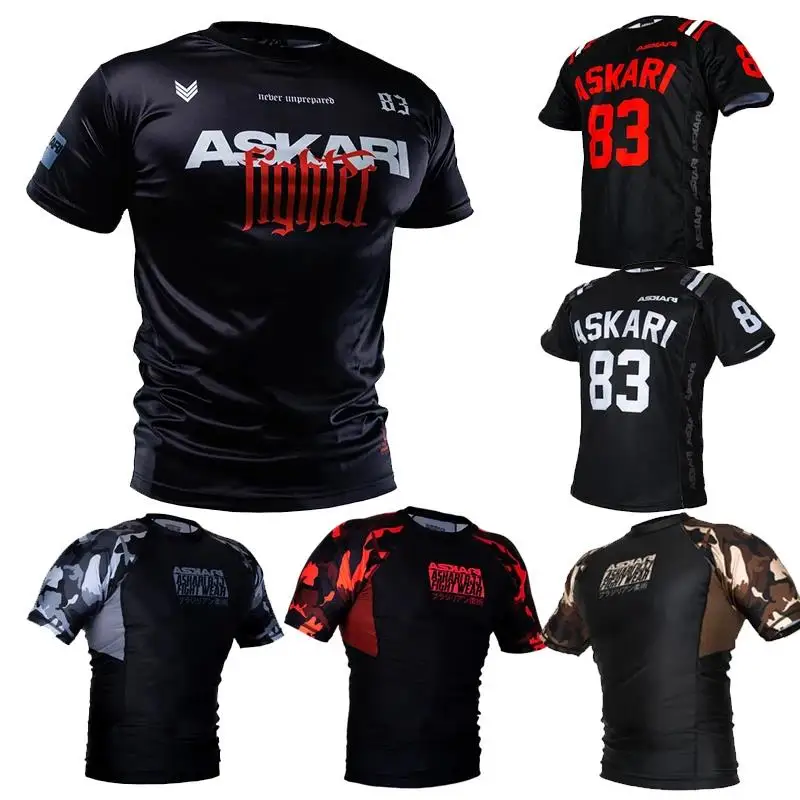 ASKARI New Combat T-shirt, a Fast-drying, Breathable and Durable Garment, Suitable for Both Men and Women for Fitness and Boxing