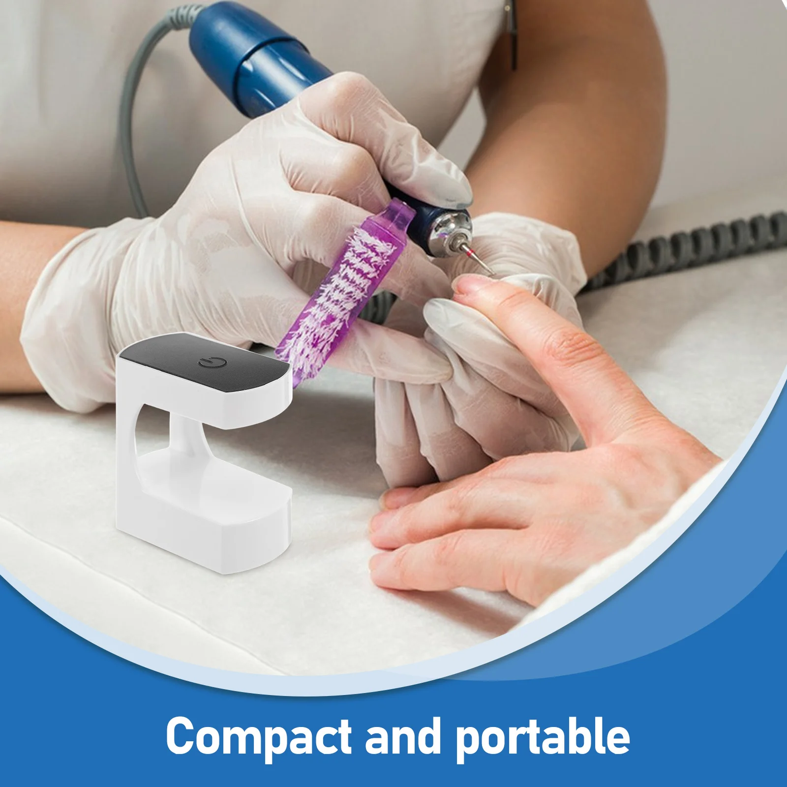 2 Stuks Mini Uv Nagellamp Draagbare Led Curing Light Voor Salon Thuis Gel Polish Drogen Altijd Uv Nagellamp handdroger