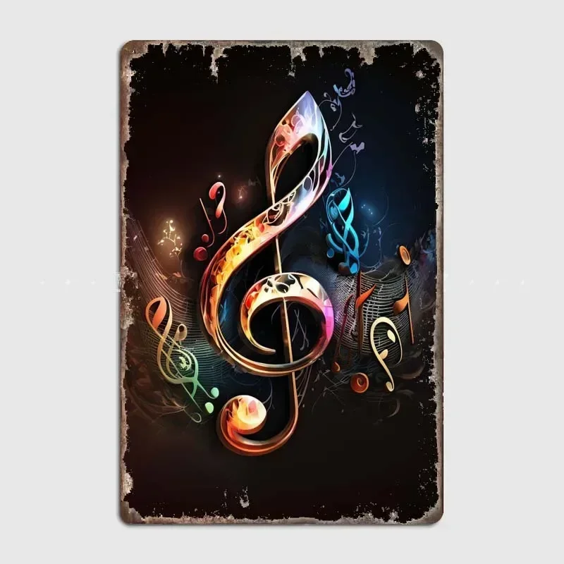 Opmerking muziekwandplaat met muzieknoten voor muziekstudio kamerdecoratie - ideaal voor verzamelaars en liefhebbers