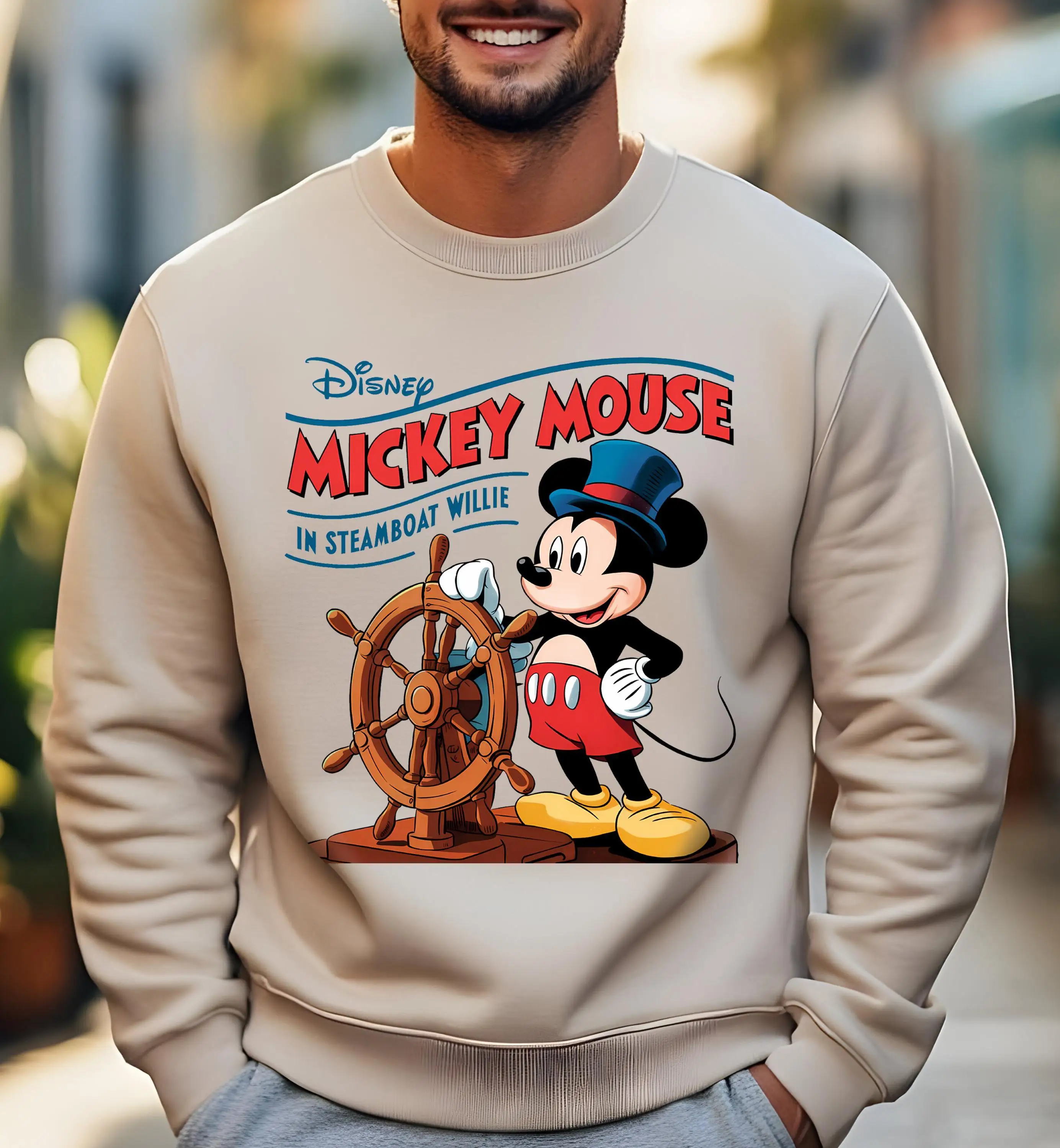 2025 خريف جديد خمر ميكي ماوس البلوز هوديي باخرة ويلي Crewneck البلوز للجنسين دافئ زوجين وتتسابق Y2k الملبس