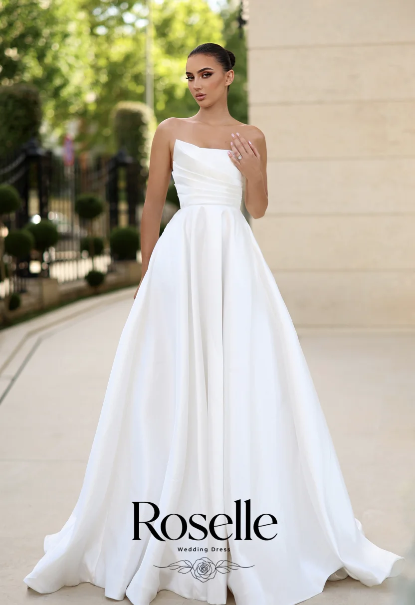 ROSELLE Prosta suknia ślubna b – Wedding Qw recenzja i cena