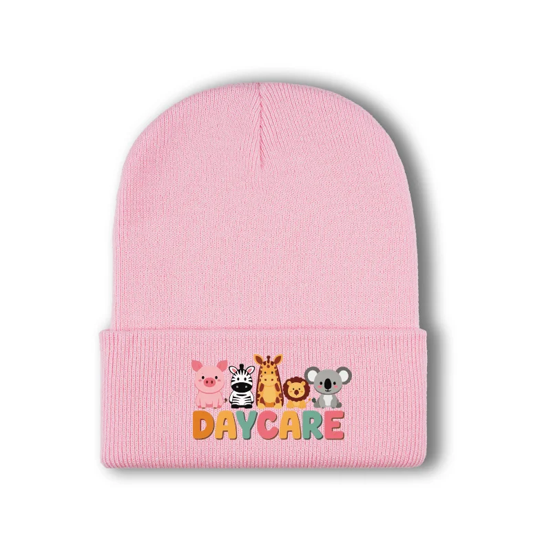 Fun Adorable 1‑3Y Kids Knit Beanie Cartoon Animal DAYCARE Print Soft Cozy For Daily Stroll Park Leisure Time Playdate Gathering view 5