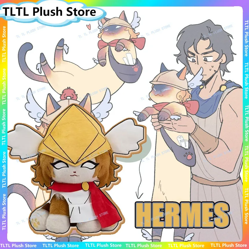 

Плюшевая игрушка-кукла «Эпик: Мюзикл» — крылатый кот Хермос, мягкая коллекционная игрушка в стиле аниме, подарок для декора дома, для фанатов аниме и детей