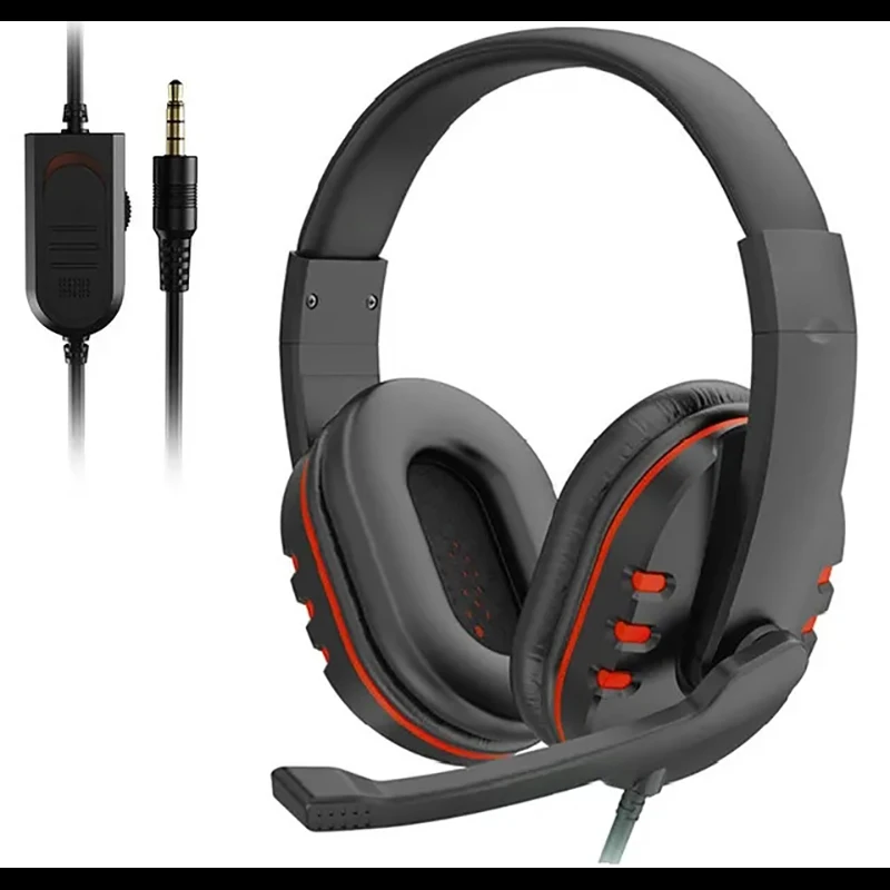 سماعات 3.5 ملم سلكية للألعاب سماعات موسيقى لجهاز PS4 Play Station 4 Game PC Chat Computer مع ميكروفون #3