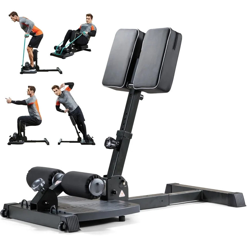 leikefitness Sissy Squat Machine Deluxe Multi-Function Deep Sissy Squat Bench Workout Station, Leg Exercise Machine for Home Gym