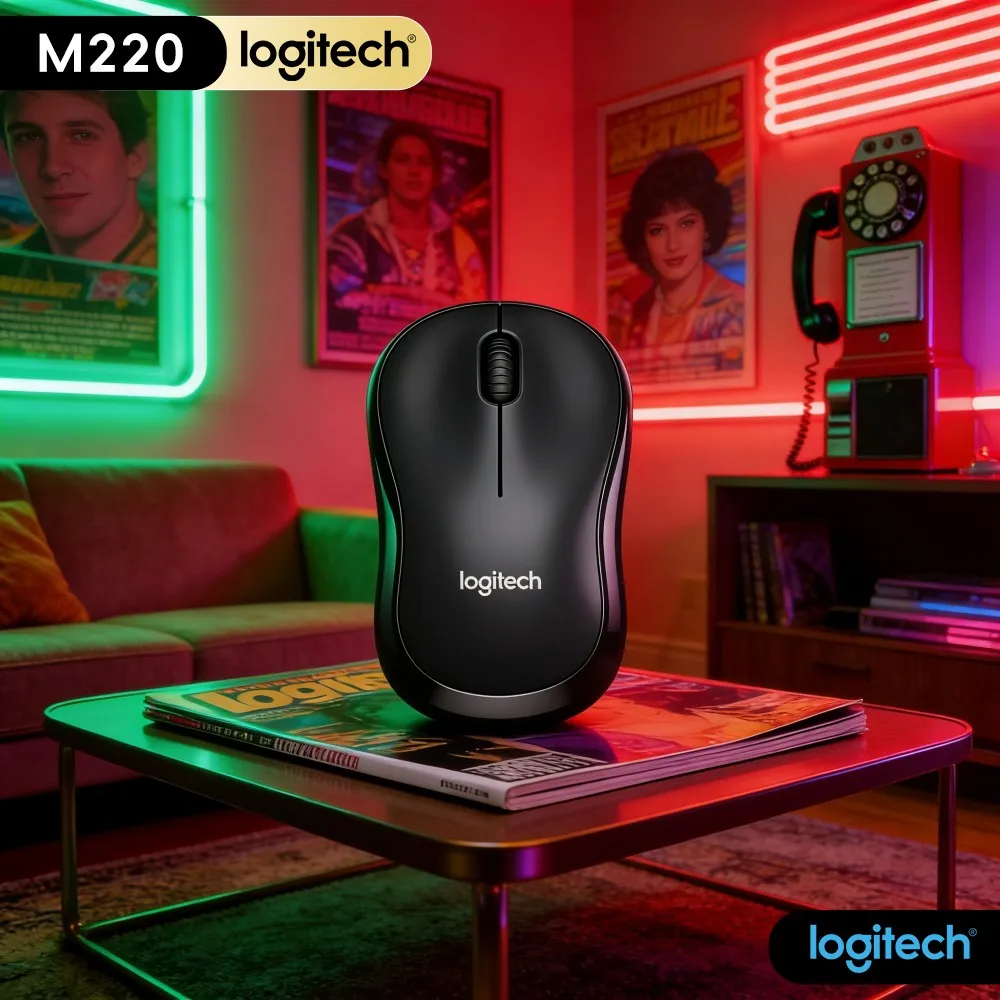 Logitech M220 2.4G Silent Wireless Mouse Ambidextrous Shape Long‑Lasting Battery For Notebook Desktop Mac Office Home PC