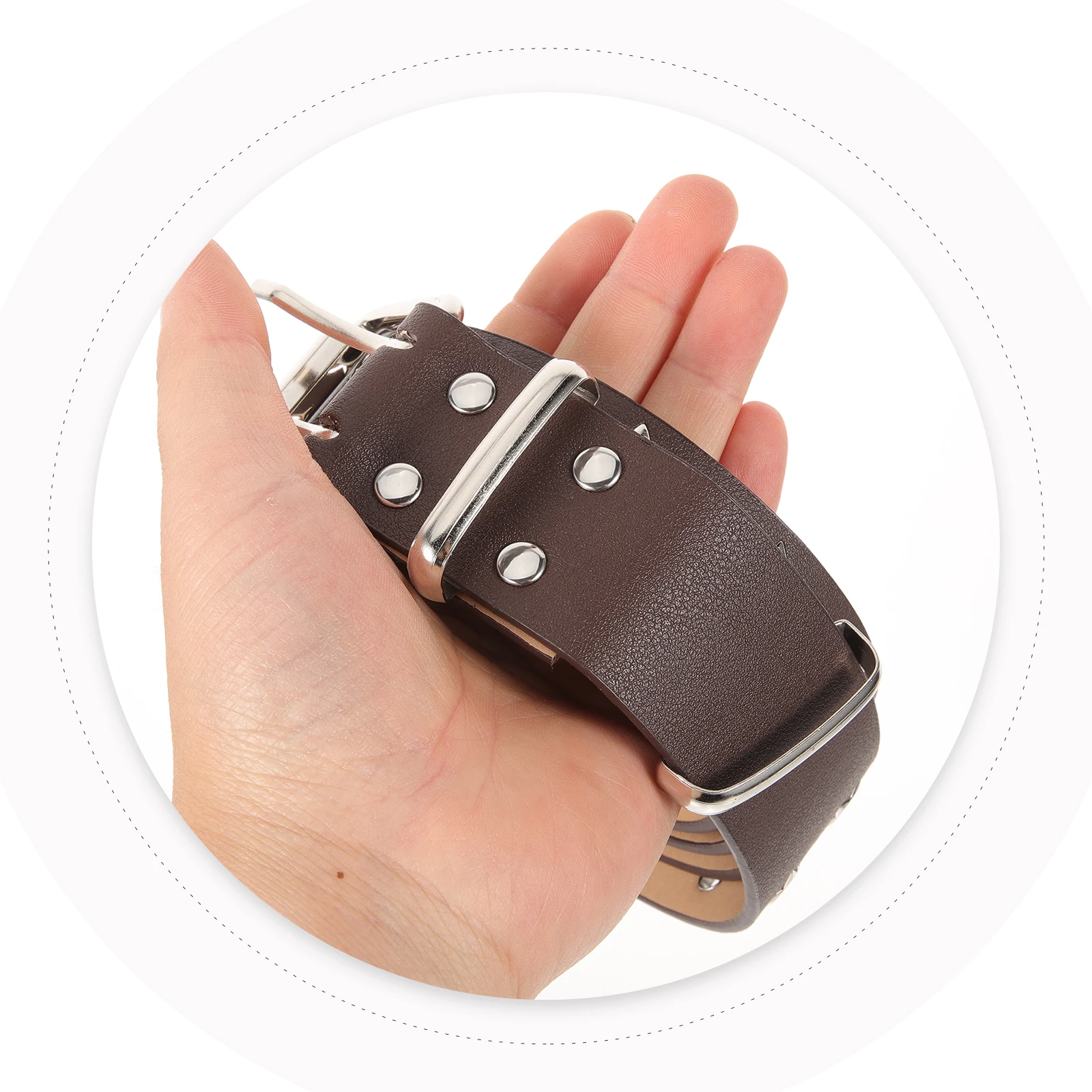 

Men Women Punk Belt 124cm Coffee Color Fashion Leisure Waistb PU Material Iron Buckle All Match Belts Retro Style