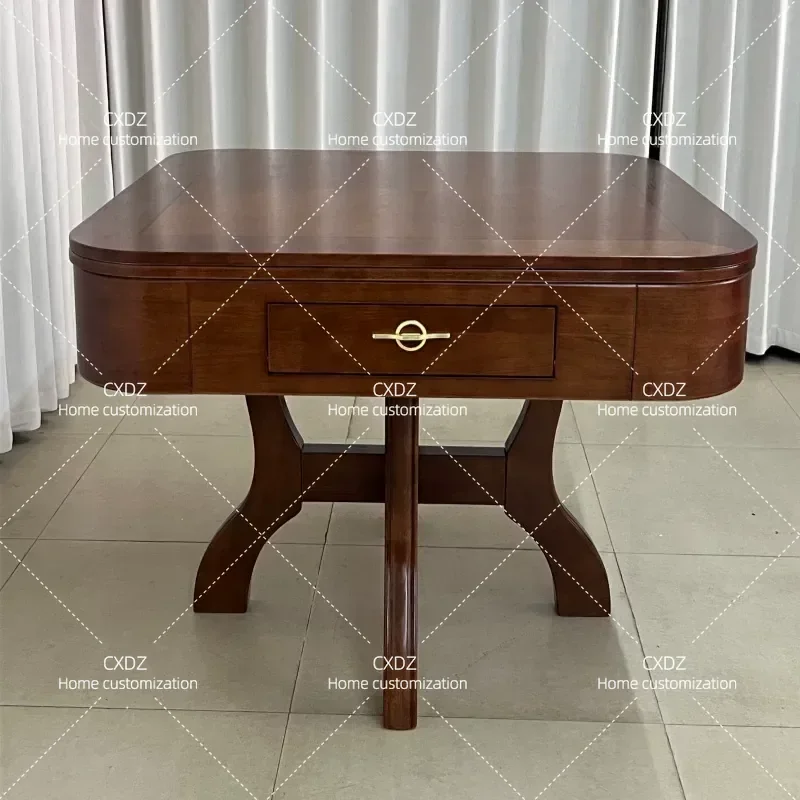 New Chinese Style Solid Wood Mahjong Machine Automatic Household Dining Table Dual Purpose Integrated Silent Electric Mahjong