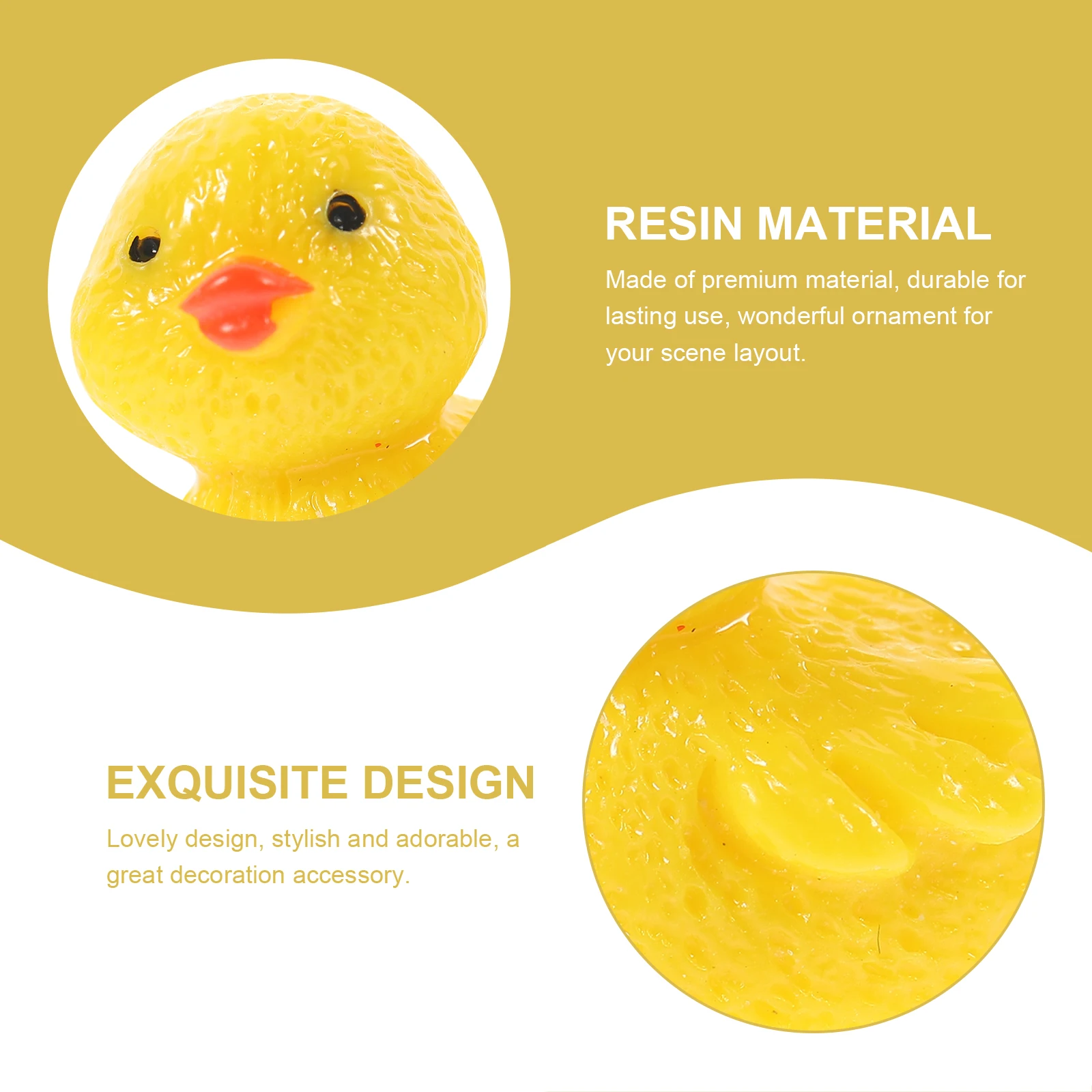 

10 Pcs Mini Resin Ducks Decorations Bright Colored Fade Resistant Accessories Miniature Figurines Sculpture nament