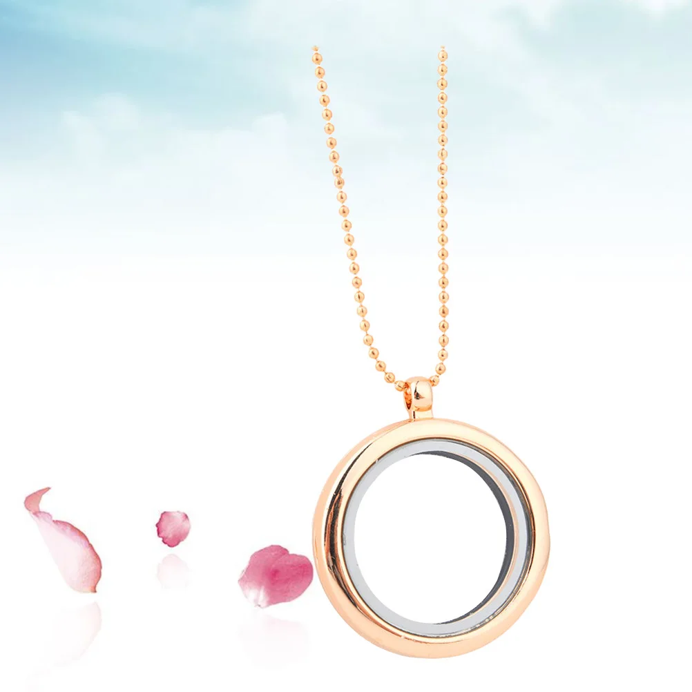 

Ожерелье из сплава в форме круга, золотой стеклянный медальон, открытие, сделай сам, память, фото, кулон, рамка, ювелирное изделие, подарок для мужчин и женщин, круглое ожерелье