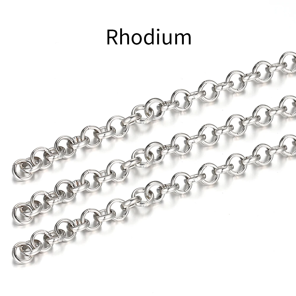 2 Meter O-Form Halskette Ketten Kupfer Armband Kabel Link Bulk Ketten DIY handgemachte Schmuck machen Erkenntnisse Großhandel