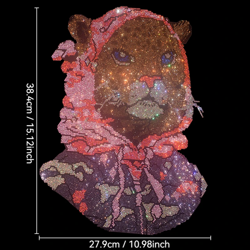 

Fashionable large fabric stickers with rhinestones, cartoon sequins, DIY clothes, T-shirts, decorative clothing accessories