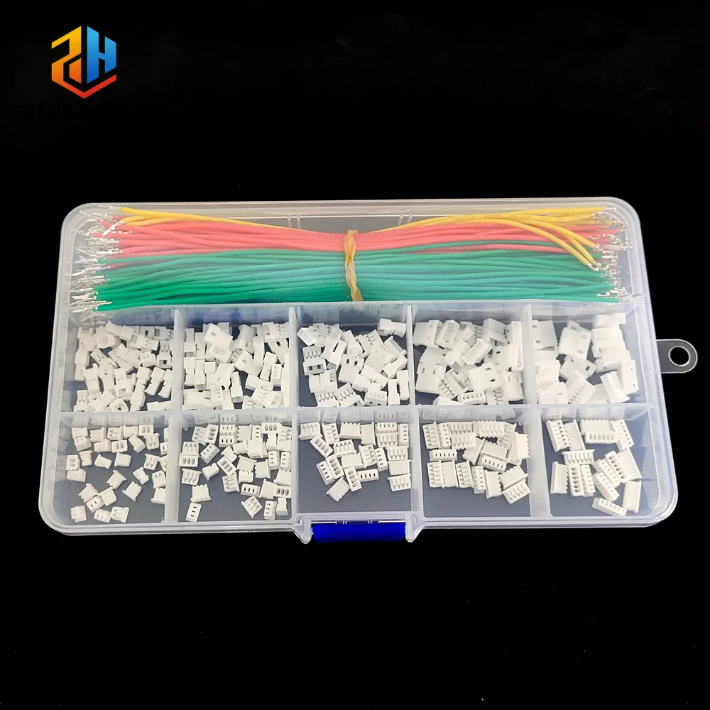 JST 1.25mm Pitch Extension Cable Kit - 2/3/4/5/6 Pin Male to Female Connector with 15cm 30AWG Silicone Wire view 4