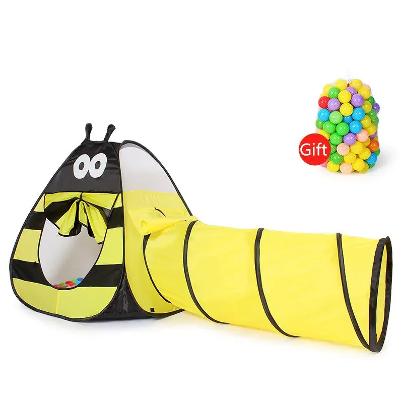 Gioco portatile tenda per bambini animale ape elefante naso lungo tunnel tenda bambini coperta all'aperto oceano palla gioco tenda castello camera casa