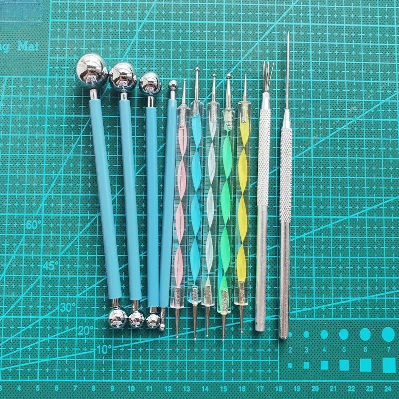 11Pcs Ball Stylus Clay Modeling Sculpting Tools Dotting Tools Pottery Supplies Tools Pottery Tools Air Dry Clay Tool Set