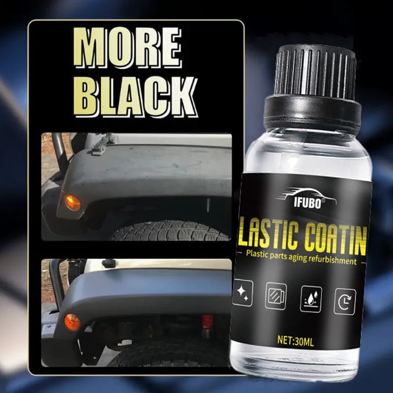 [Fast Arrival] Crystal Clear Car Plastic Restoration Kit - Enhance Black Gloss, Interior Dust Protection & Maintenance