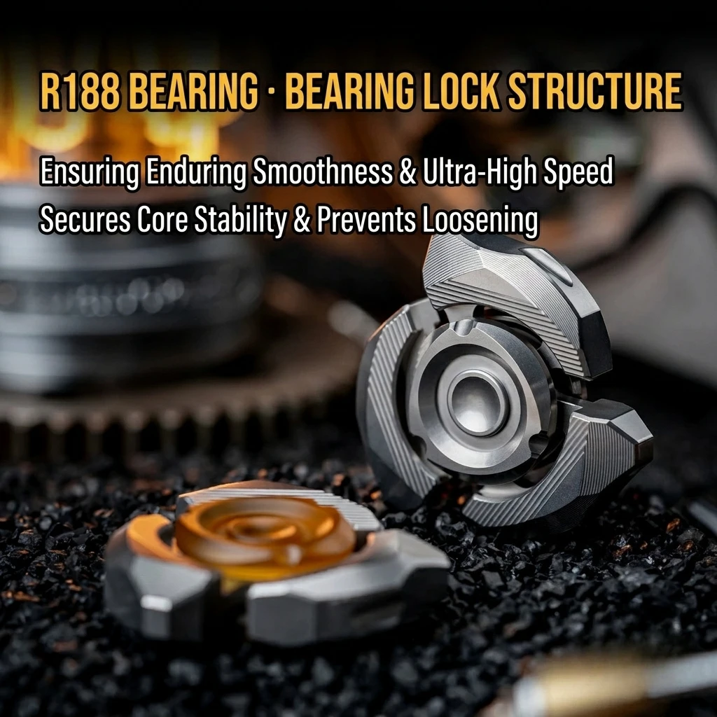 DJG Swirl High Speed 3-Blade Metal Fidget Spinner EDC Stress Relief Pocket Hand Play Toy For Adult Daily Relax