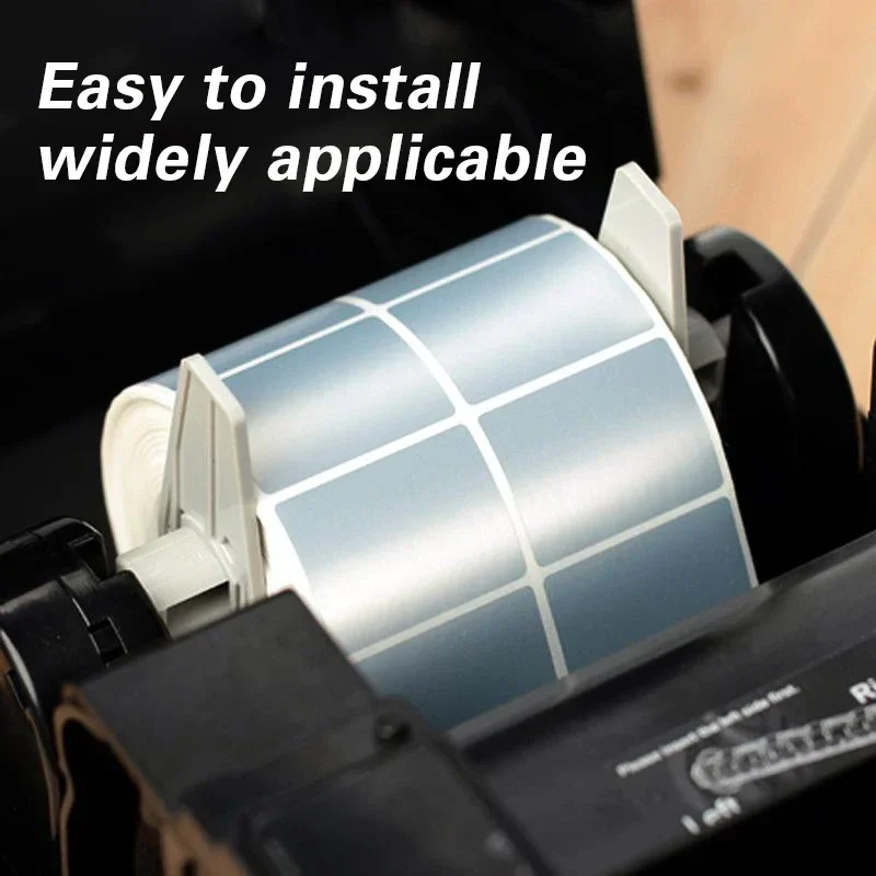 ماتي الفضة PET تسمية الباركود 20 30 40 50 60 70 80 90 100 ملصق طابعة الشريط النقل الحراري