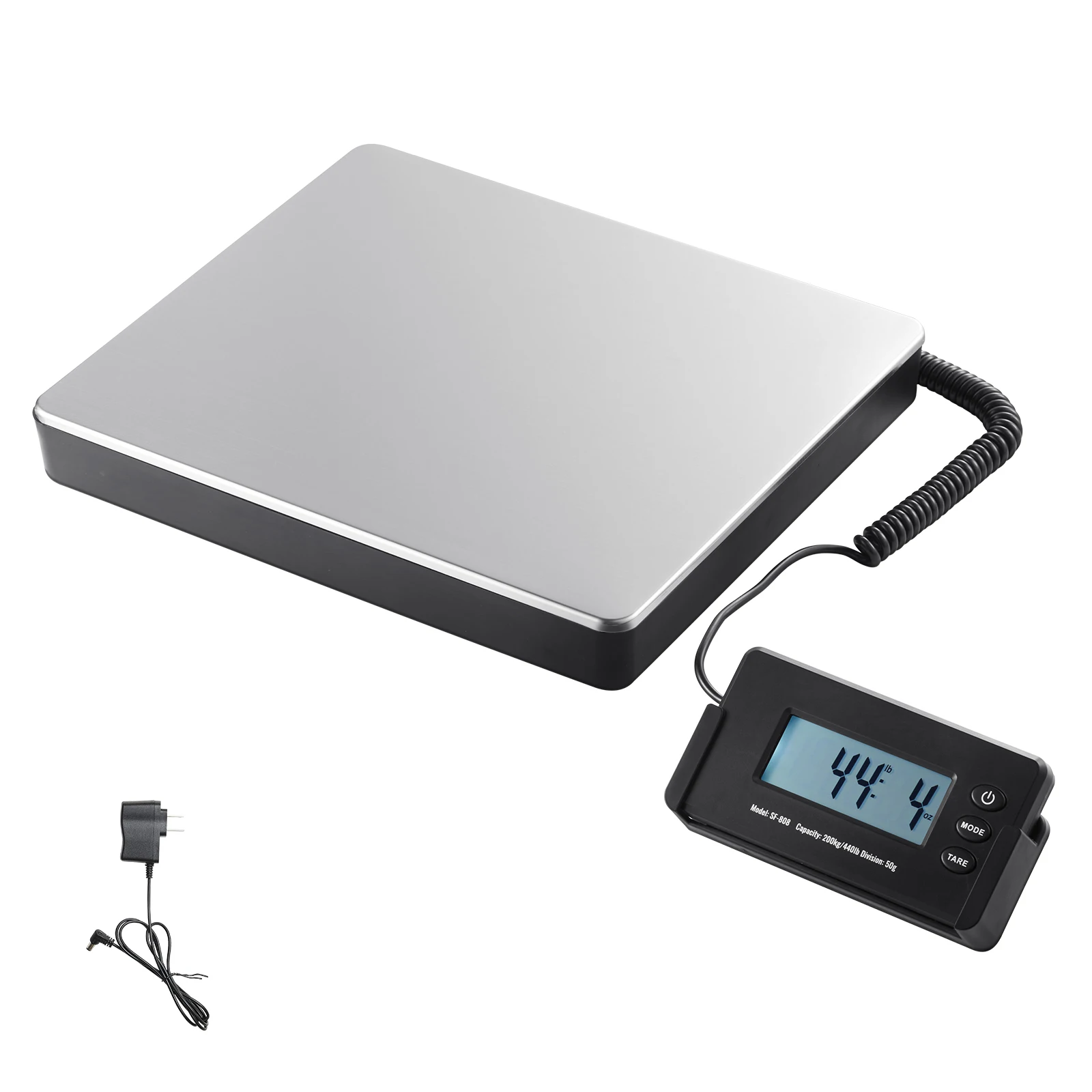 SucceBuy 440lbs Digital Shipping Scale with Timer Tare Function HD LCD Screen Portable Package Posta...