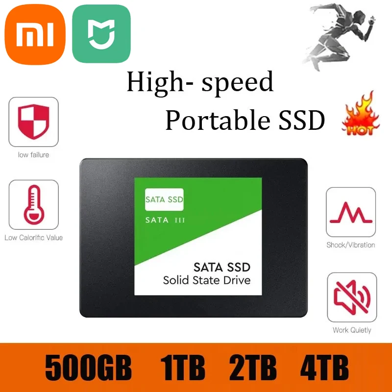 

Xiaomi Mijia Fast SATA SSD 2.5Inch High Speed SSD 4TB 500GB HD 1TB Internal SSD 2TB Solid State Drive For Laptop SSD Notebook