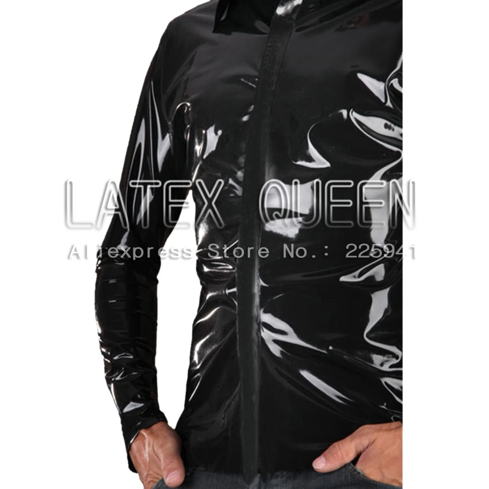 Nieuw modieus latex shirt voor heren