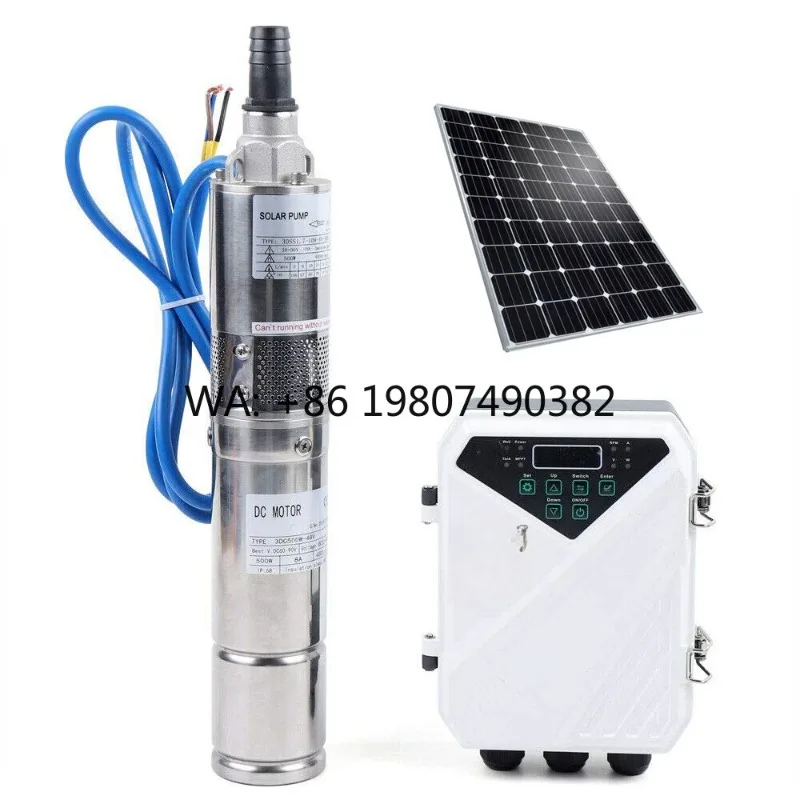 DC 48V High Pressure Solar Deep Well Submersible Pump 120m Lift For Farm Irrigation Domestic Water Supply