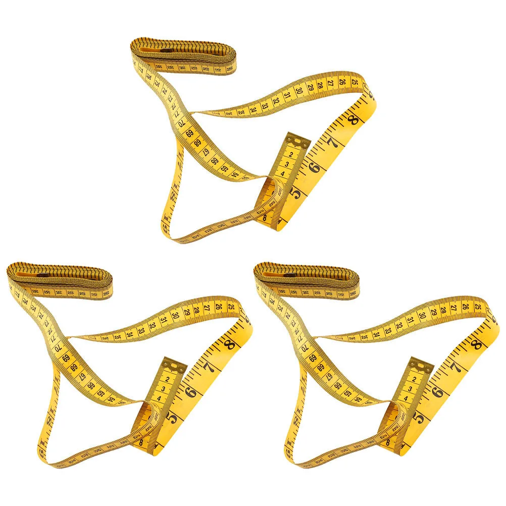 

3Pcs Soft Tape Measure Dual-Sided Flexible Portable Measuring Tape for Sewing Quilting Tailoring Body and Waistline Measurement