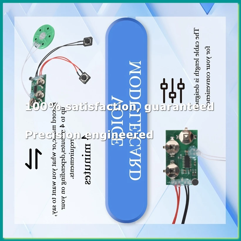 DIY Voice Module Card 4 Minutes Recording Playback Voice Sound Chip Voice Greeting Card for Holiday Luggage Replacement-A82Z