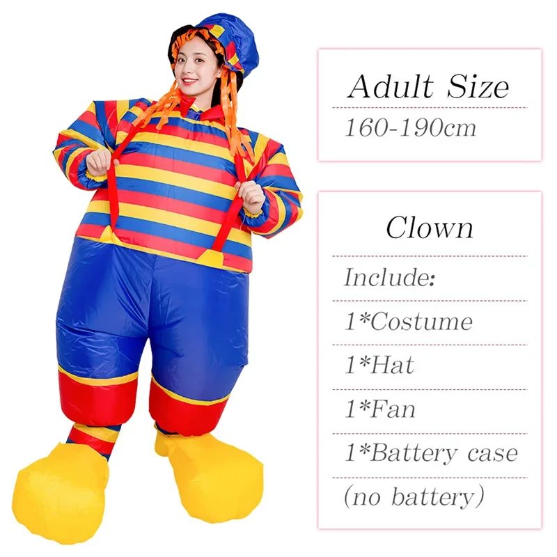 Simbook Clown mascotte Costume Cosplay gonfiabile attività promozionali divertente bambola del fumetto abbigliamento divertente atmosfera grassa puntelli