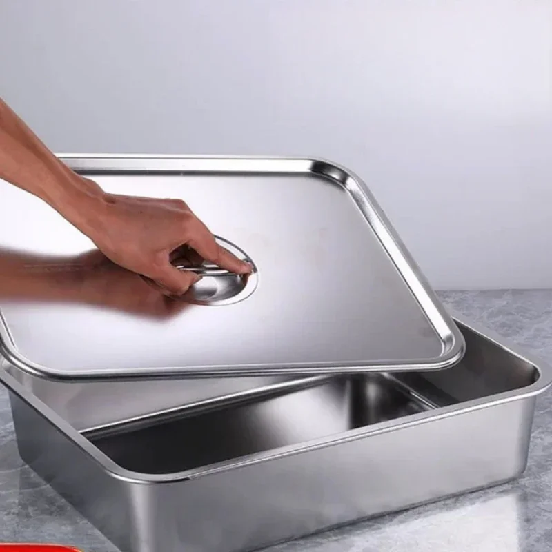 Stainless Steel Tray for Pedicure Butter Dish Storage Container Rectangle Food Plate Stands Sausage Kitchen Serving Fruits Hotel