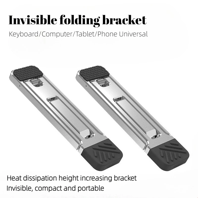 Zinc Alloy Keyboard Stand Laptop Stand Adjustable Height, Foldable Portable Notebook Stand Holder for Gaming Laptop Computer