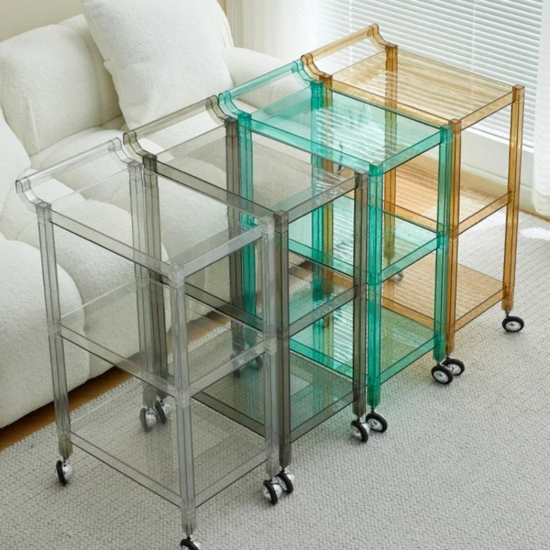 Organizer Transparent Trolley Delivery Cart Professional Aesthetic Car Wheels Helper Hair Aluminum Serving Plegable Con Ruedas