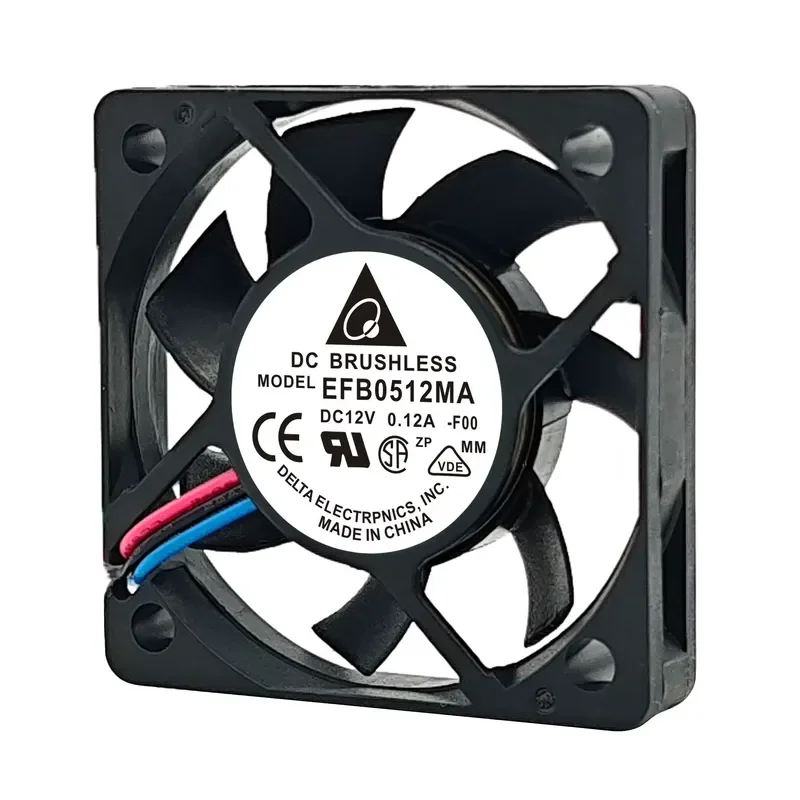 New Delta EFB0512MA 5010 12V 0.12A Dual Ball Bearing CPU Cooling Fan for Silent Inverter Applications