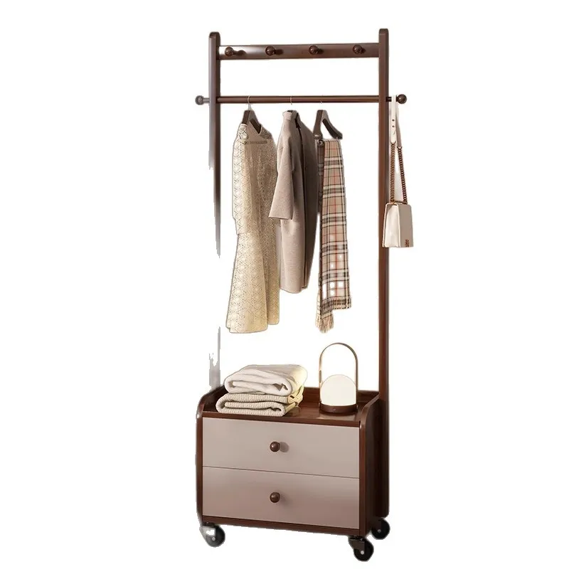 

Solid wood, bedside table, coat rack, integrated, household, indoor, bedroom, shelf.