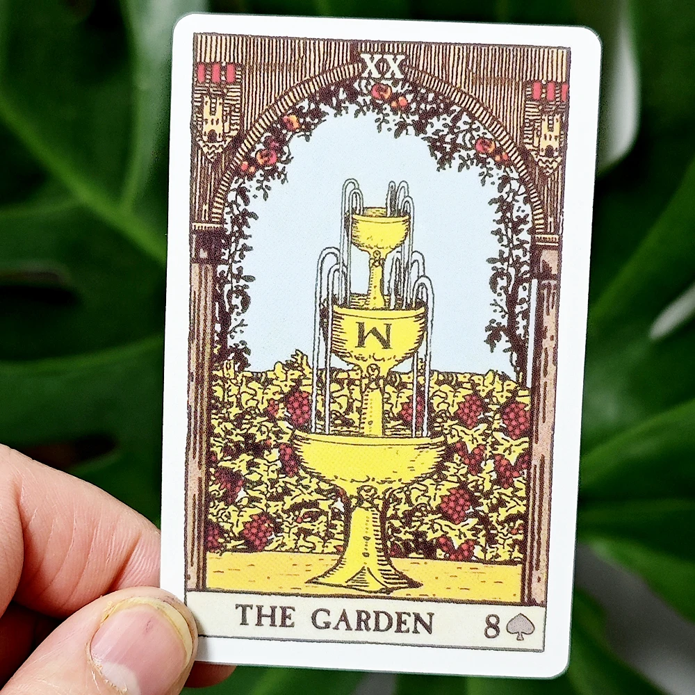 Pixie's Astounding Lenormand 9 * 6 cm criado com obras de arte do baralho de tarô Smith-Waite e “The Golden Vanity" 36 cartas