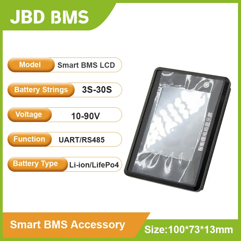 JBD Smart LCD Display UART RS485 Communication Displayer Tool Li-ion LifePo4 jbd Smart BMS Universal lcd Accessory