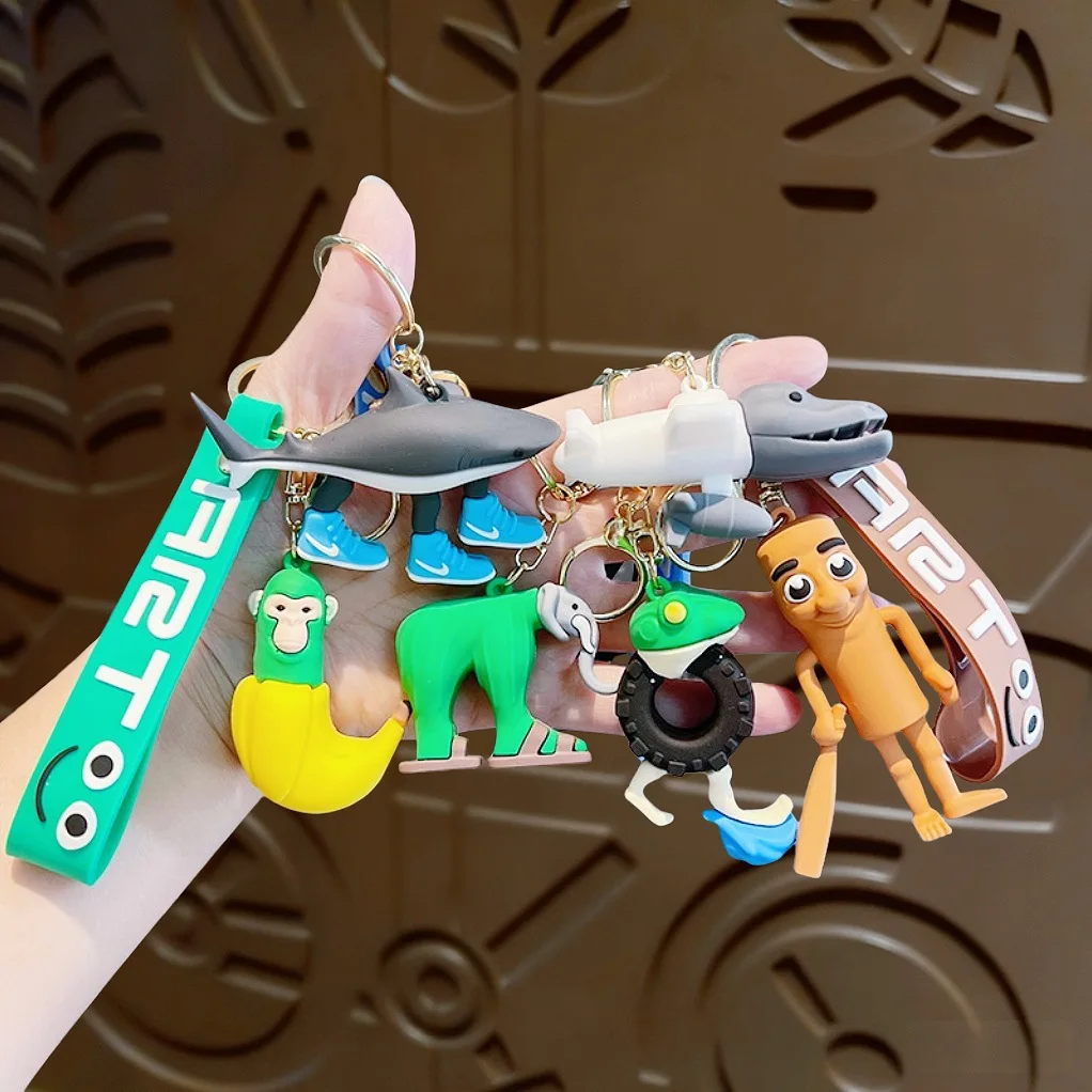 

Italian Brainrot Animals Keychains for Accessories Funny Meme cappuccino assassino doll Pendant Keyrings Fans Friends kids Gift