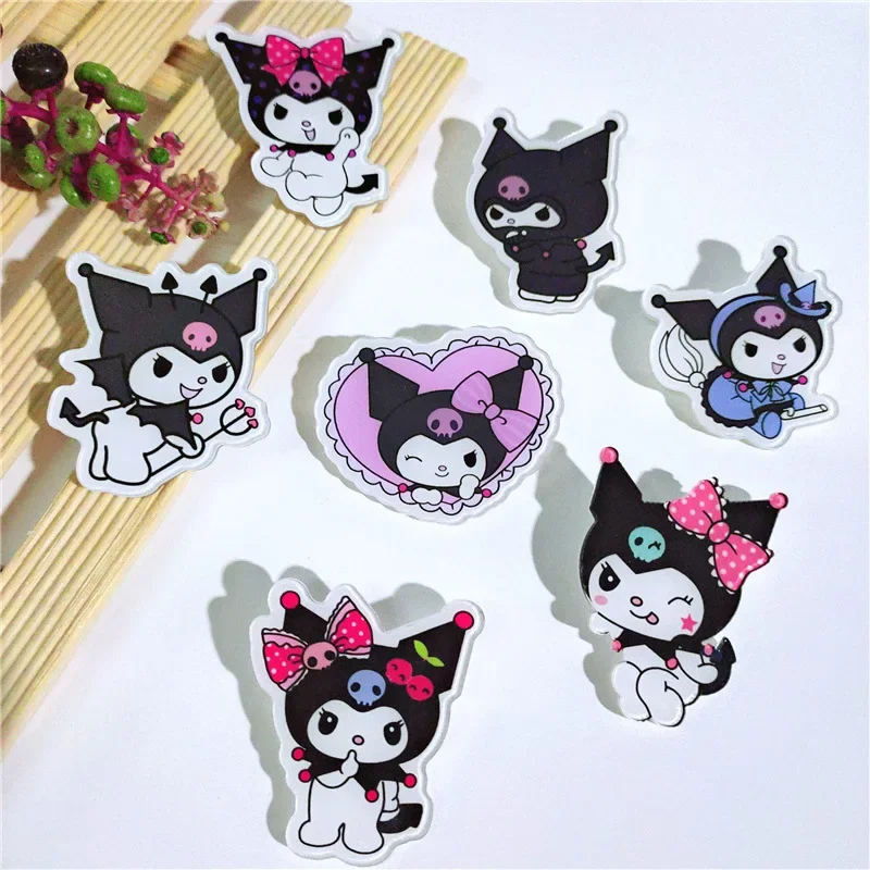 Sanrio Hello Kitty Brooch Action Anime Figures Cartoon Clothes Ornaments Cute Toys Children Gift Friends Pins for Backpacks