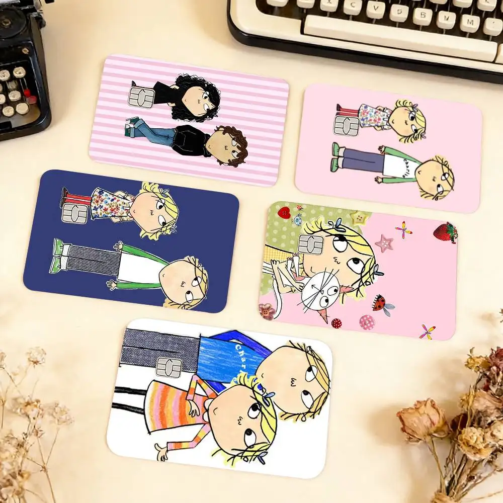 

C-Charlie and L-Lola Waterproof Film Skin Cover Credit Card Stickers Debit Front Bank Bus Pass