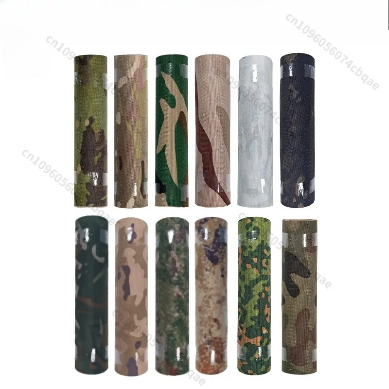 20x100cm 500D Nylon Reusable Tactical Camo Self Adhesive Tape Anti Slip Sticker For Flashlight Phone Case Outdoor Gear