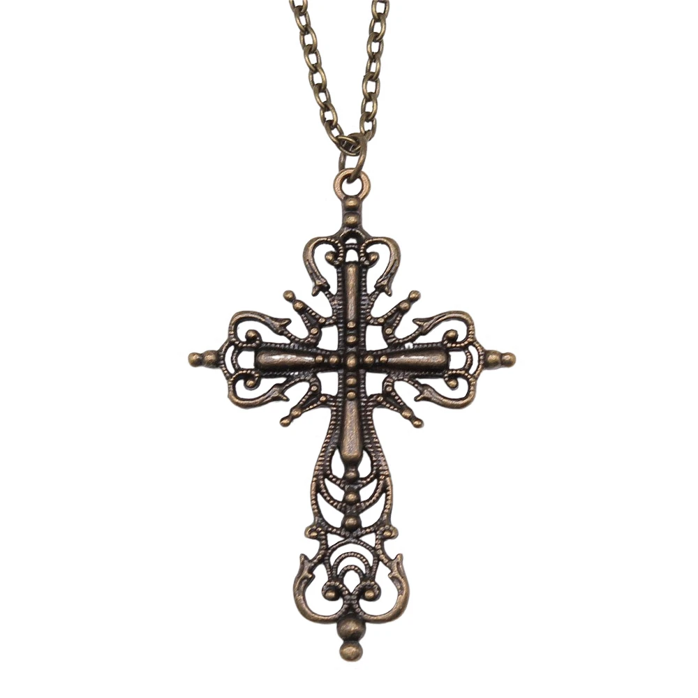 قلادة طويلة قلادة التخرج 45 سنتيمتر أو 70 سنتيمتر سلسلة طويلة زوجين قلادة الصليب تعويذة #4