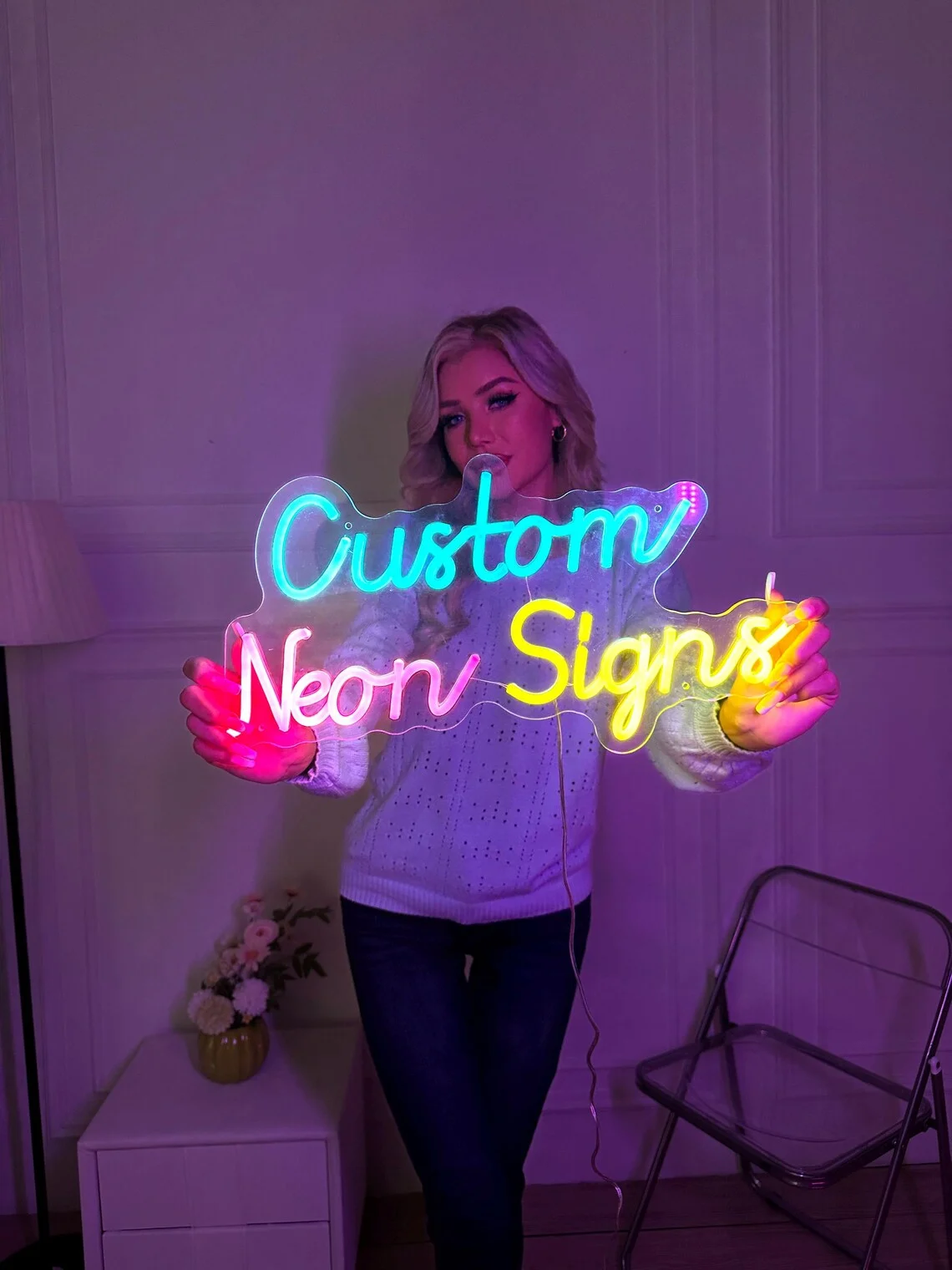 ป้ายไฟนีออนแบบกำหนดเอง ไฟนีออน LED ส่วนบุคคล สำหรับตกแต่งผนังบ้าน ปาร์ตี้ บาร์ ร้านกาแฟ ชื่อธุรกิจ โลโก้ ออกแบบร้านทำเล็บ โคมไฟ