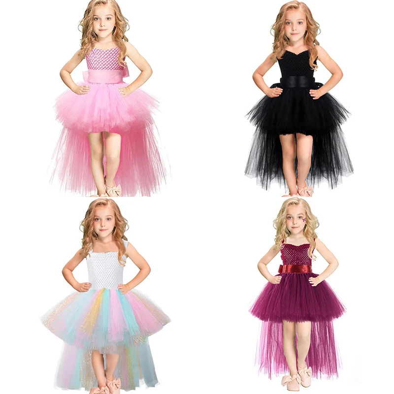 Halloween Girls Dresses Tutu Dress Children's Day Costumes Christmas Birthday Parties Wedding Flower Girl 2-10t