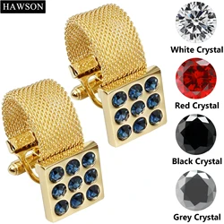 Crystal Cufflinks for men with Chain,Men French Cuff Shirt,Fashionable Jewellery Accessories for Men for Christmas,Wedding Party