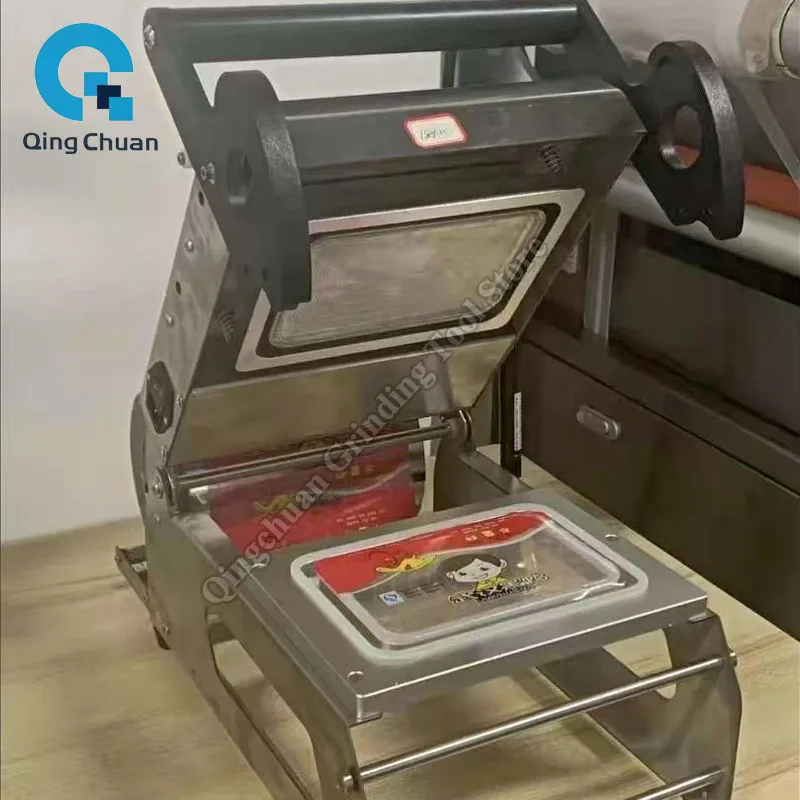 Lock Fresh Box Sealing Machine Disposable Meal Box Sealing Machine Cooked Food Braised Duck Goods Sealing Machine