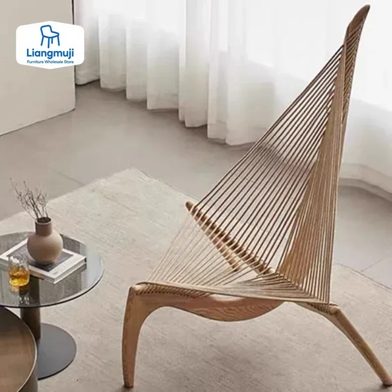 

Ultralight Lazy Living Room Chairs White Italian Comfy Modern Nordic Chairs Lounge Relax Wooden Fauteuil Salon Home Furniture