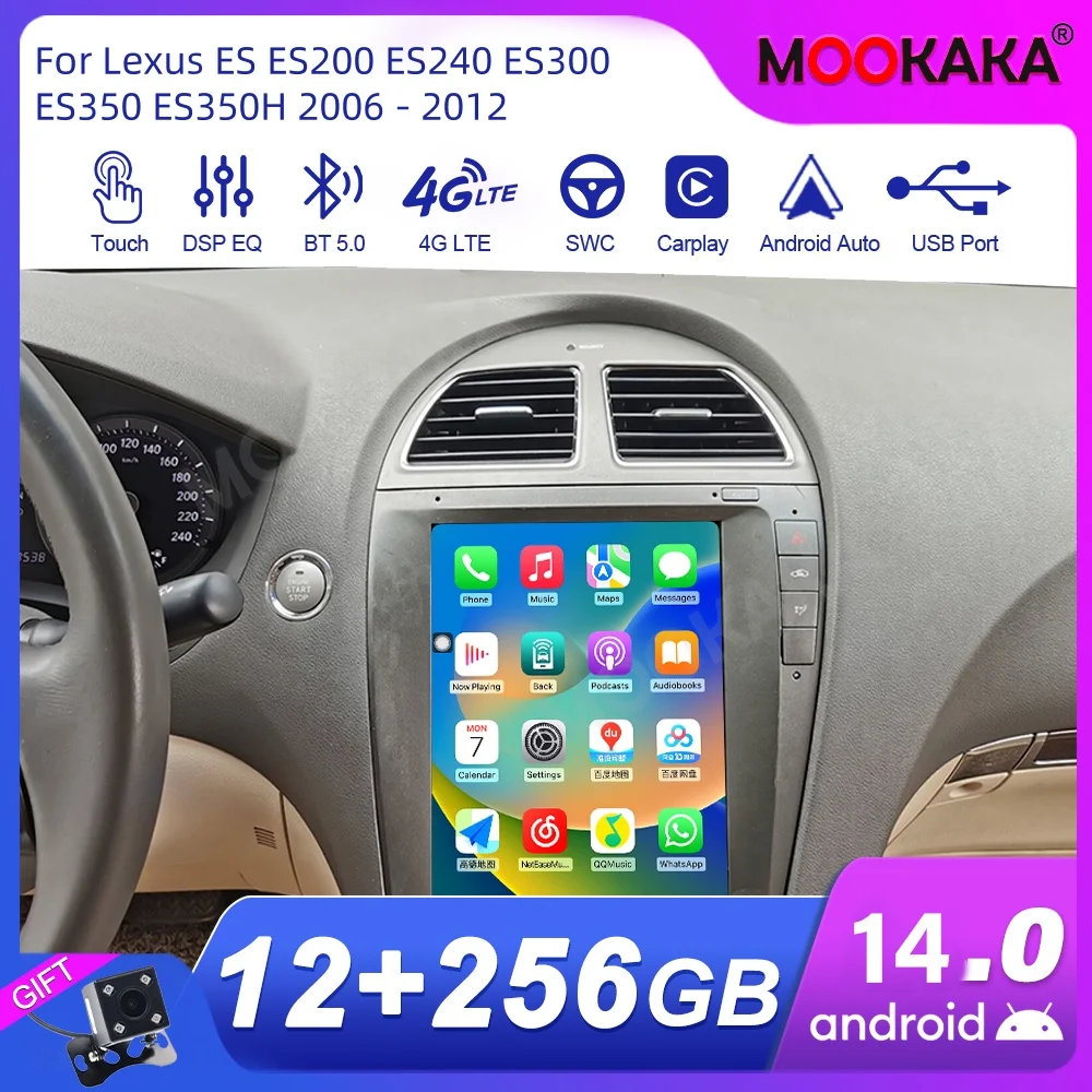 

Car Radio For Lexus ES ES200 ES240 ES300 ES350 ES350Н 2006 - 2012 Wireless Carplay Android Auto Multimedia Player GPS Autoradio