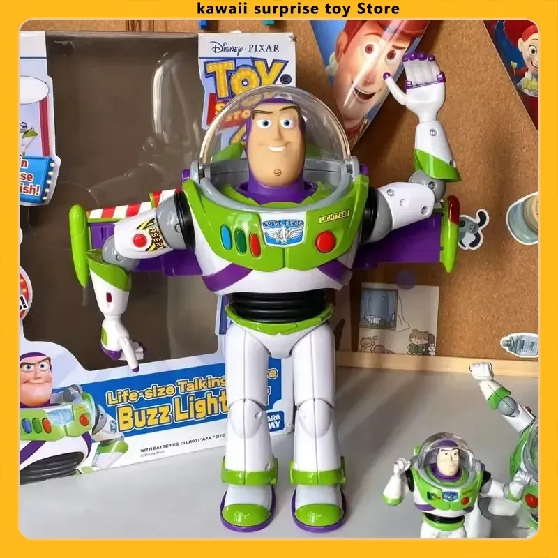 Nuovo Toy Story Buzz Lightyear Modello Giocattoli Pixar Elettrico Walking Robot Doll Action Figure Toy Regalo di compleanno Modello Giocattoli per bambini
